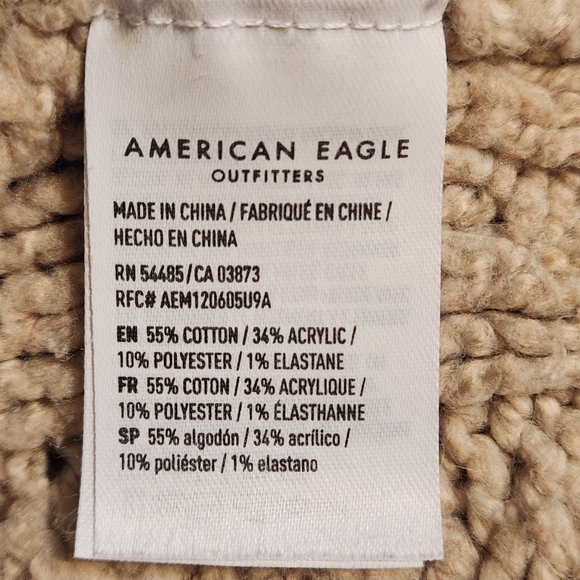 American Eagle Vintage Cotton Blend Knit Sweater Cream Small - Picture 8 of 8